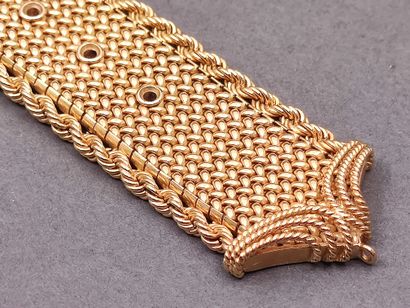 IMPORTANT bracelet ceinture en or jaune 750°...