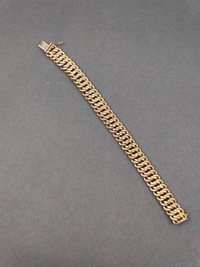 BRACELET maille américaine en or jaune 750°...