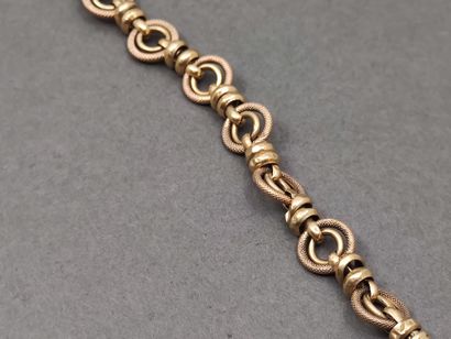 
BRACELET en or jaune 750° maille fantaisie...