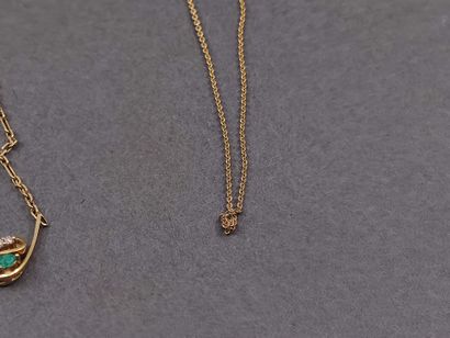 
LOT d'or 750 comprenant :




Collier cassé...