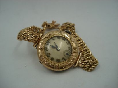 1 Bracelet montre de dame en Or 18kt PB:23,36...