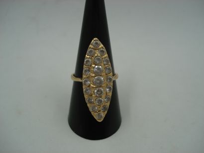 1 Bague Or 18kt et pierres 6,28 g