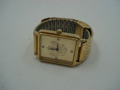 1 Montre boitier Or jaune 18kt ER 27,64grs...
