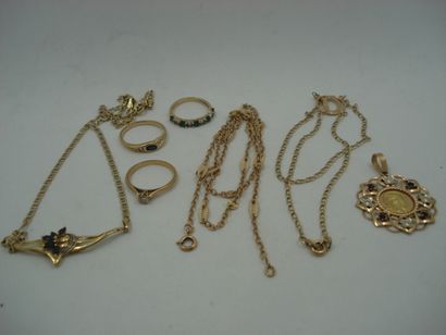 1 Collier Or 18kt et pierres 7,58 g 1 Chaîne...