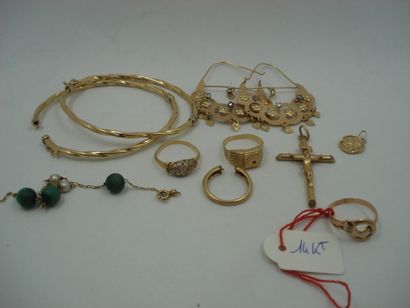 2 Bracelets rigides ouvrants Or 18kt 6,70...