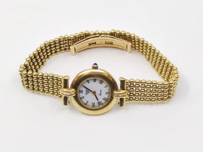 MONTRE en or 750, boîtier rond, cadran à...