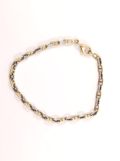 BRACELET gourmette en or deux tons 

Poids...