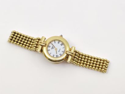 MONTRE en or 750, boîtier rond, cadran à...