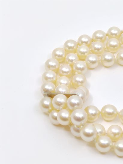 COLLIER et BRACELET en perles de culture...