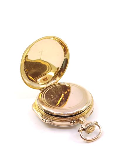 MONTRE de gousset en or jaune 750° 

Poids...