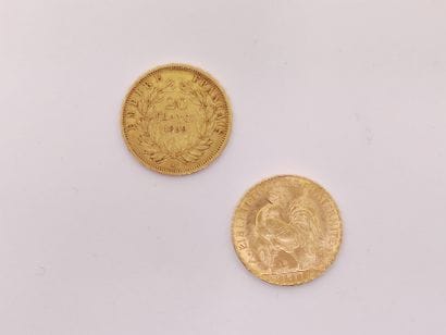 PIECE DE 20 Fr or Napoleon 1859 A

On y joint...