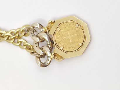 COLLIER en or 18 kt supportant un PENDENTIF...