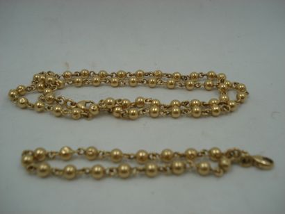 1 Bracelet Or 18kt 3,51 g 1 Collier Or 18kt...