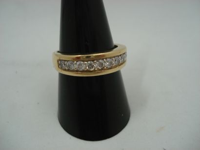 1 Bague BALMAIN Or 18kt et 10 diamants en...