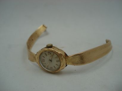 1 Bracelet montre de dame Or jaune 18 carats...