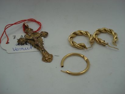 1 Paire Boucles Or 18kt 5,76 g 1 Boucle Or...