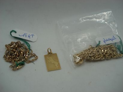 1 Pendentif Or 18kt 2,41 g 1 Chaine Or 3...
