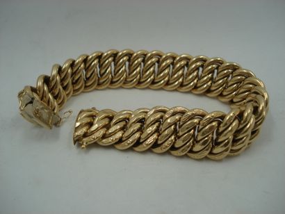1 Bracelet Or 18kt 58,41 g maille americ...