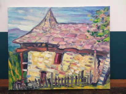 FAGARD 

Country house

Oil on canvas 

signed...