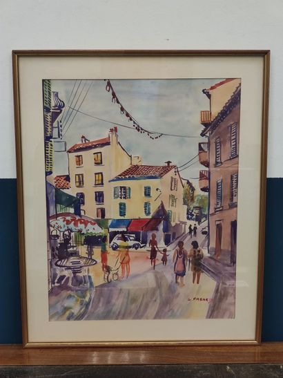 Gérard Fagard

Vue de la place Cavée à Sanary

Aquarelle...