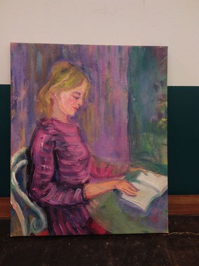 FAGARD 

La liseuse

Huile sur toile 

Dim:...