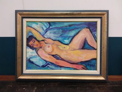 FAGARD 

Sleeping model 

Acrylic on cardboard

Signed...