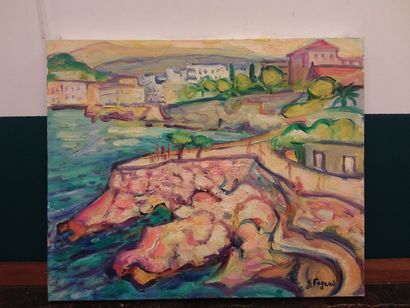 FAGARD 

Seaside in Nice

Oil on canvas 

signed...