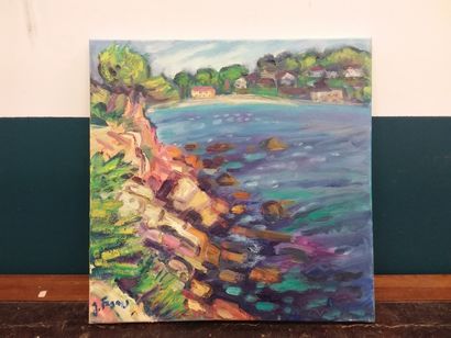 FAGARD 

The cliffs at Portissol 

Oil on...