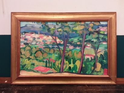 FAGARD 

The cadiere through the pines 

Oil...