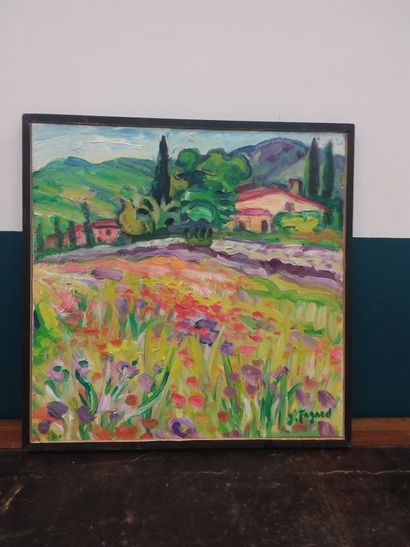 FAGARD 

Bastide au lançon 

Huile sur toile...
