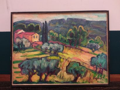 FAGARD 

Landscape with lançon, Sanary

Oil...