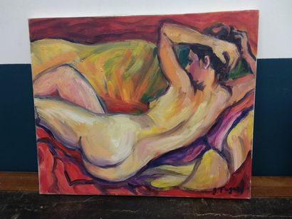 FAGARD 

Sleeping Rose 

Oil on canvas signed...