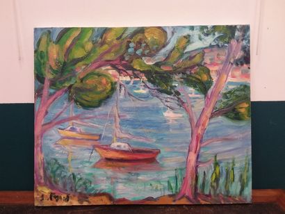 FAGARD 

The bay of Bandol 

Oil on canvas...