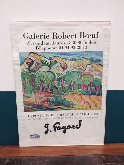 Affiche d'exposition Gallerie Robert Bœuf...