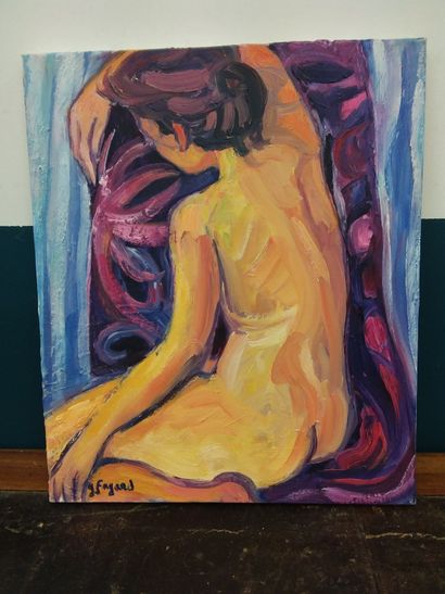 FAGARD 

Back pose

Oil on canvas signed...