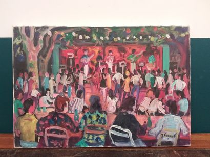 FAGARD 

The concert 

Oil on canvas 

Signed...