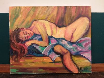 FAGARD

Nude with a cushion 

Oil on canvas...