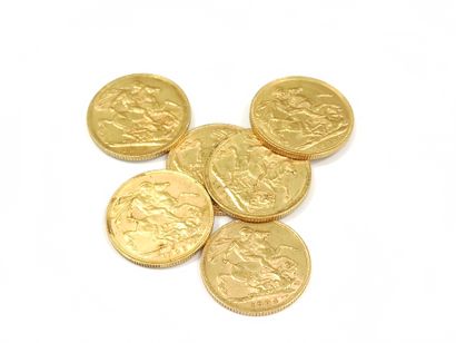 
SIX souverains en or EDOUARD VII

Poids...