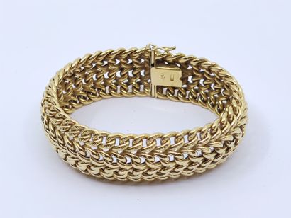 Fancy mesh BRACELET in yellow gold 750 

weight...