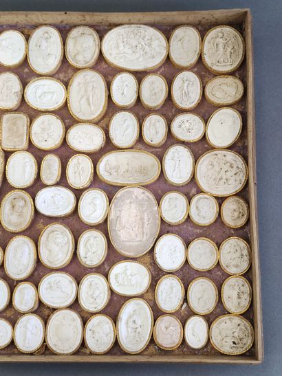 Collection of prints, cameo casts in plaster,...