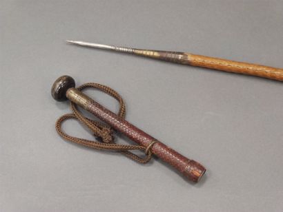
Wooden makila cane, leather and brass




Horn...