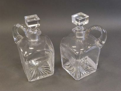 SAINT LOUIS

Pair of quadrangular crystal...