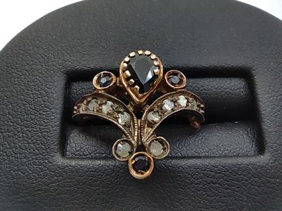 
Duchess ring in gold and silver decorated...
