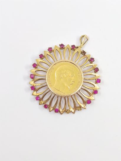 PIECE of 20 francs gold 1858 Frappe A, mounted...