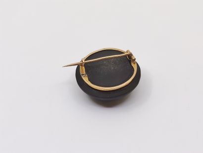 BROCHE ornée de jais 

Monté en or jaune...