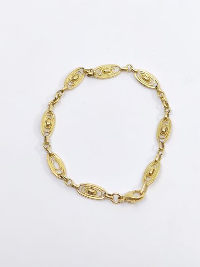 BRACELET filigree mesh in yellow gold 750...