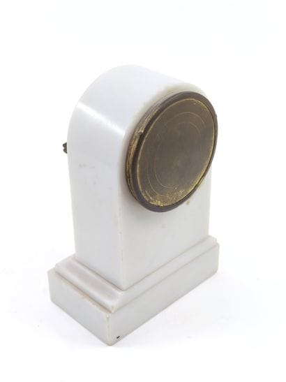 Small white marble and gilt bronze terminal...