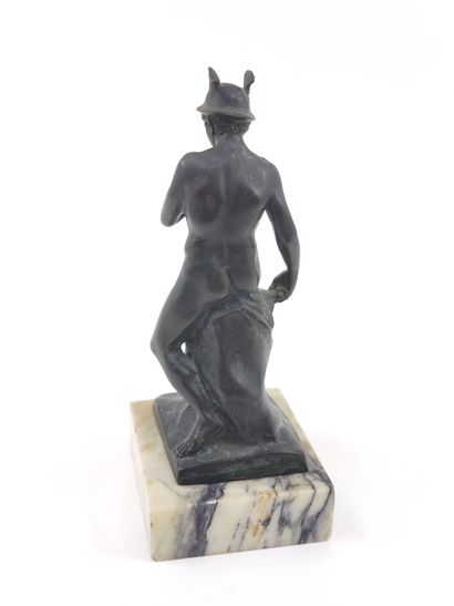 HERMES AND HER SYRINX

Bronze with green...