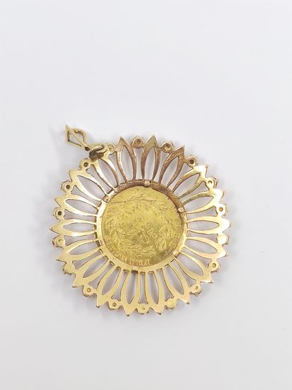 PIECE of 20 francs gold 1858 Frappe A, mounted...