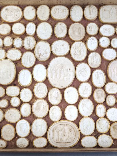 Collection of prints, cameo casts in plaster,...